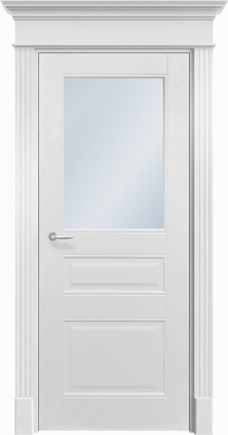 Дверь Офрам ОРТОНА-3 со стеклом, эмаль белая