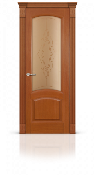 Дверь  Александрит со стеклом Шпон Темный анегри
