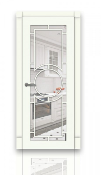 Дверь Версаль-1 Со стеклом Эмаль RAL 9010