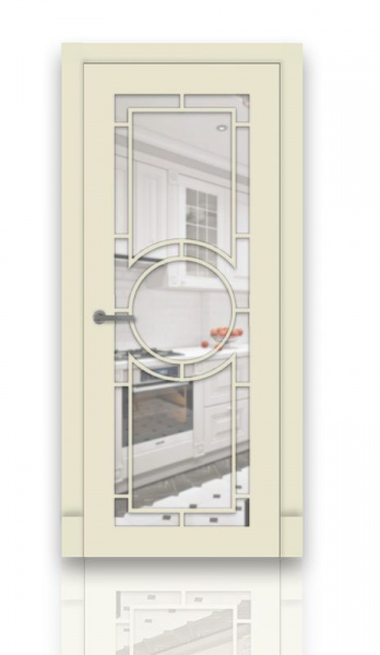 Дверь Версаль-1 Со стеклом Эмаль RAL 1013