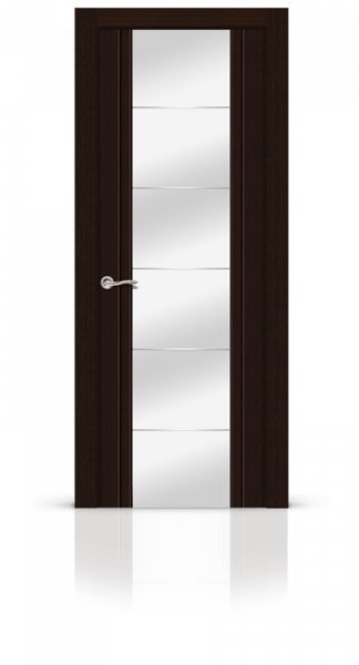 Дверь Виконт со стеклом Шпон Венге