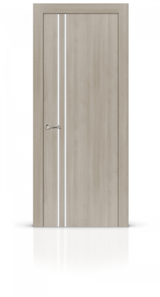 Дверь  Лучия-2 со стеклом Экошпон ясень кремовый