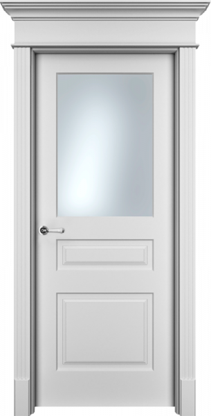 Дверь Офрам НАФТА-3 со стеклом, эмаль белая