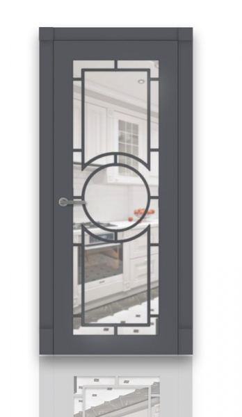 Дверь Версаль-1 Со стеклом Эмаль RAL 7024