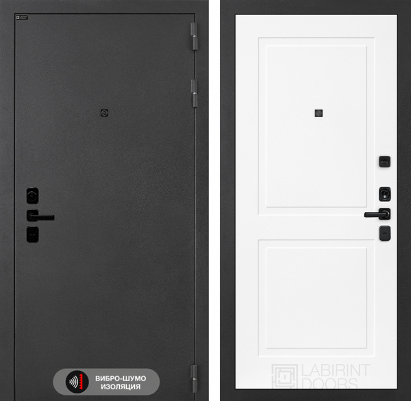 Дверь Лабиринт АКУСТИК (Ю) 11 — Белый софт