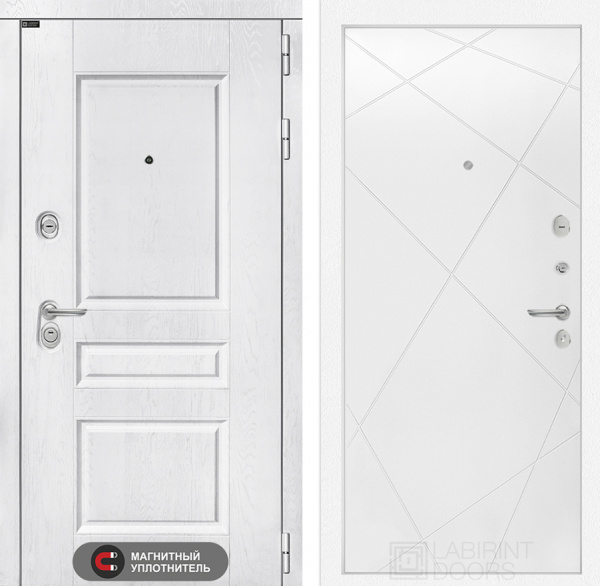 Дверь Лабиринт VERSAL (Ю) 24 — Белый софт