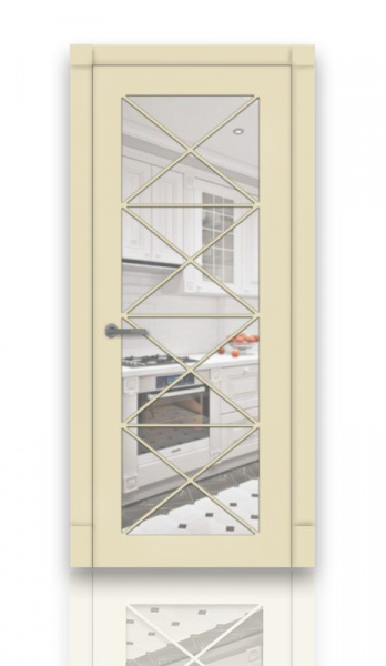 Дверь Версаль-4 Со стеклом Эмаль RAL 1015