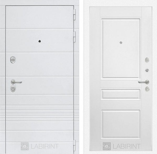 Дверь Лабиринт TRENDO 03 — Белый софт