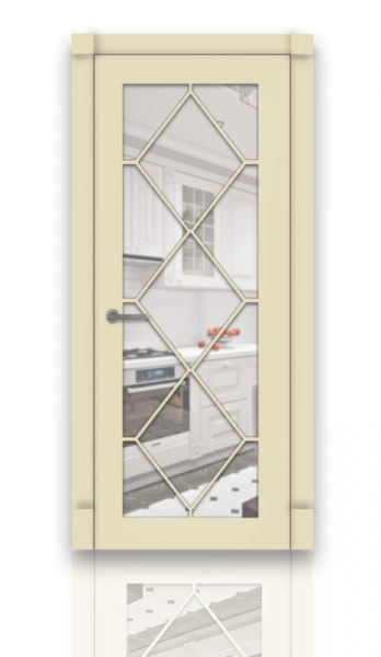 Дверь Версаль-3 Со стеклом Эмаль RAL 1015