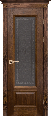 Межкомнатная дверь "Аристократ №4", античный орех