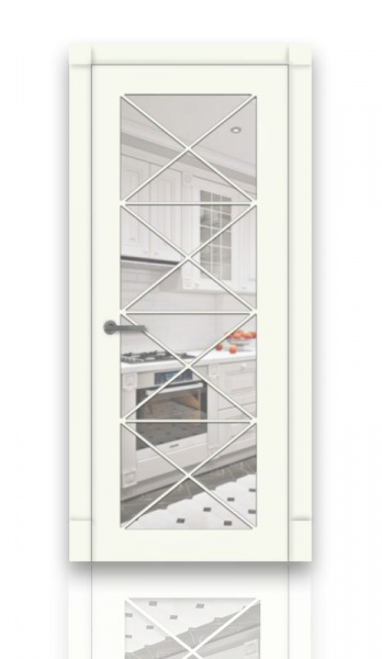 Дверь СИТИДОРС мод. Версаль-4 Со стеклом Эмаль RAL 9010