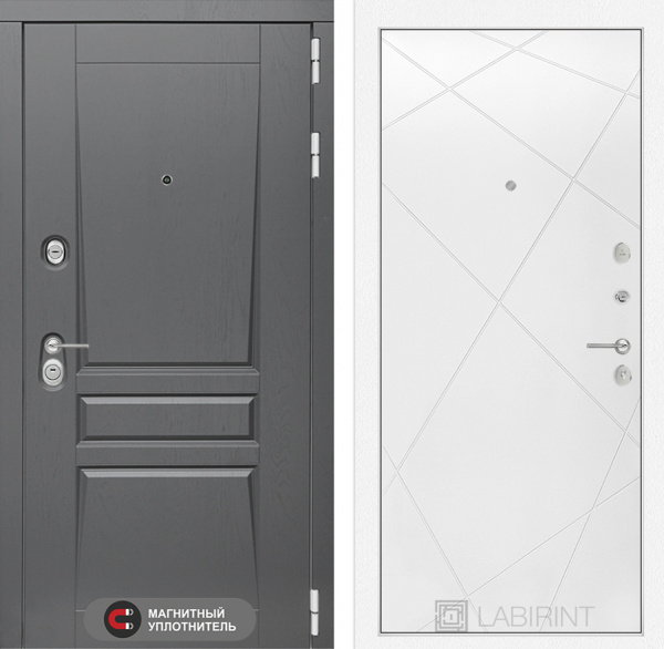 Дверь Лабиринт ПЛАТИНУМ 24 — Белый софт