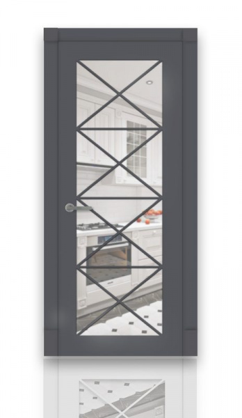 Дверь СИТИДОРС мод. Версаль-4 Со стеклом Эмаль RAL 7024