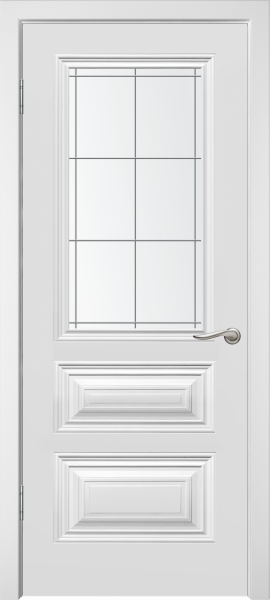 Межкомнатная дверь "СИМПЛ-3", по, белый (Эмалевое покрытие)