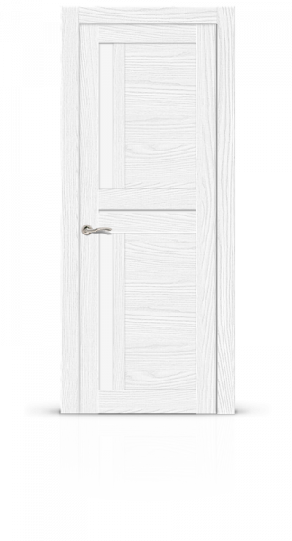 Дверь СИТИДОРС мод. Баджио со стеклом Экошпон ясень серебро