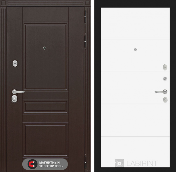 Дверь Лабиринт МЕГАПОЛИС 13 — Белый софт