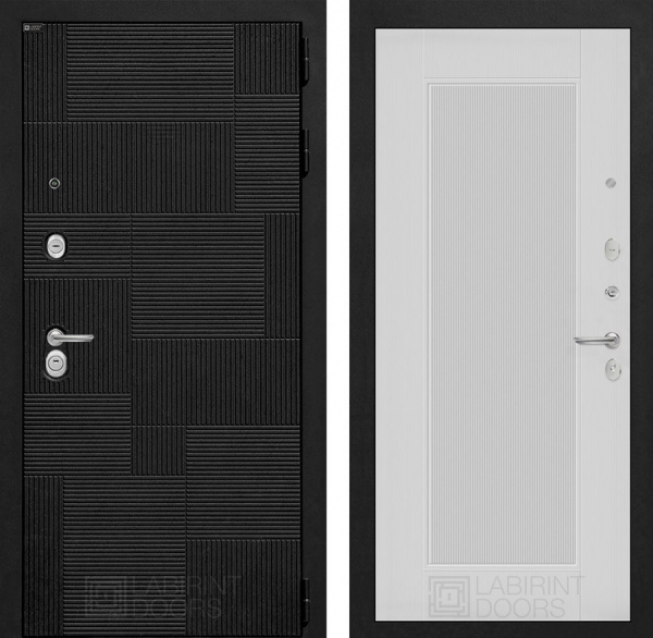 Дверь Лабиринт PAZL 30 — АМСТРОД Белый софт рельеф