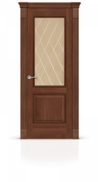 Дверь СИТИДОРС мод. Бристоль со стеклом Шпон Дуб миндаль