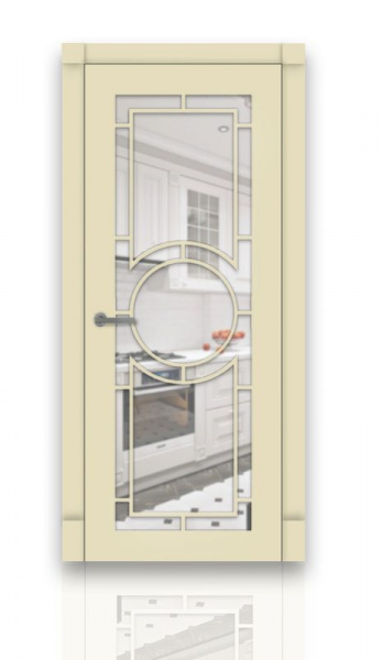 Дверь СИТИДОРС мод. Версаль-1 Со стеклом Эмаль RAL 1015