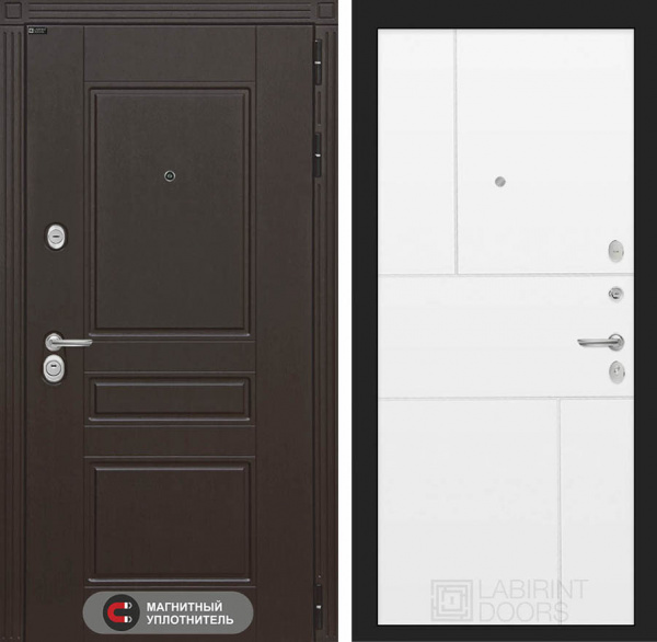 Дверь Лабиринт МЕГАПОЛИС 21 — Белый софт
