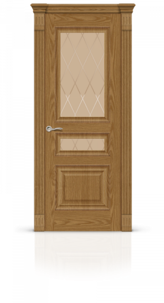 Дверь СИТИДОРС мод. Бристоль-2 со стеклом Шпон Дуб медовый