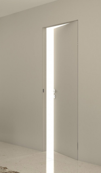 Нестандартная Скрытая дверь Invisible, кромка ABS c 4-х сторон, открывание "от себя" двери под покраску
