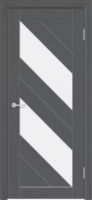 Межкомнатная дверь S-27 Эко-Шпон ДО светлое ясень графит