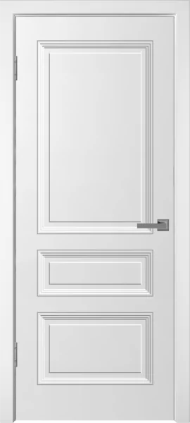 Межкомнатная дверь "УНО-3", пг, белый (Эмалевое покрытие)