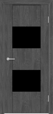 Межкомнатная дверь Stil-3 ПВХ ДО чёрное дуб графит
