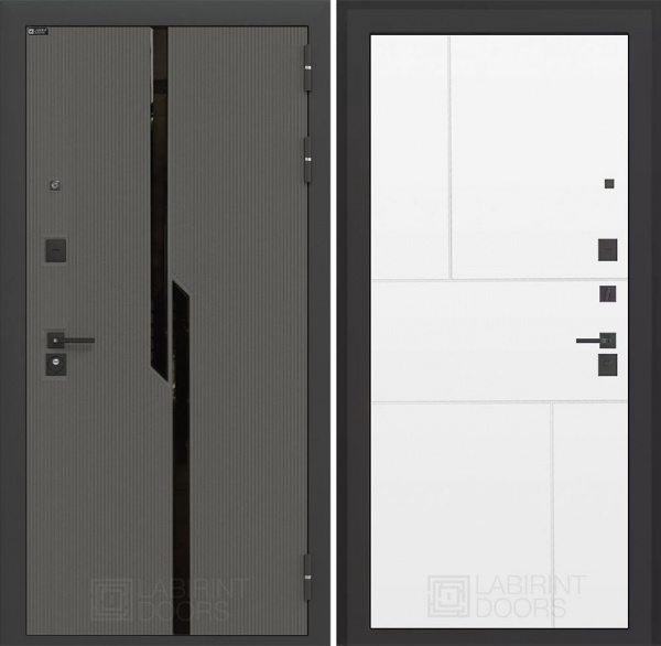 Дверь Лабиринт CARBON (Ю) 21 — Белый софт