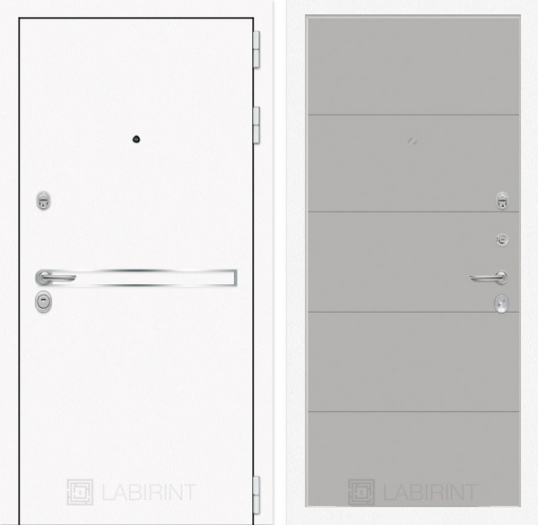 Дверь Лабиринт LINE WHITE 13 — Грей софт