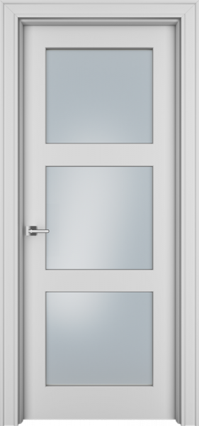 Дверь Офрам ПАСПАРТУ-33 со стеклом, эмаль белая