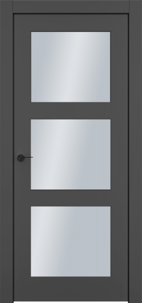 Дверь Офрам КЛАССИКА-33 со стеклом, эмаль черная