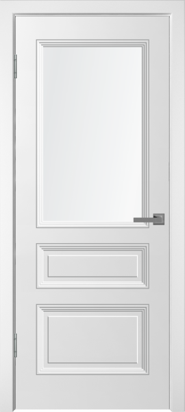 Межкомнатная дверь "УНО-3", по, белый (Эмалевое покрытие)