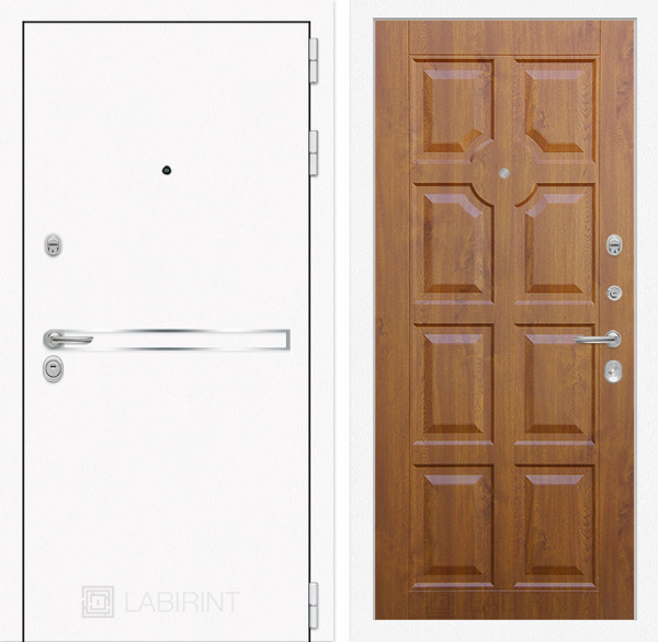 Дверь Лабиринт LINE WHITE 17 — Голден ОАК (Винорит)