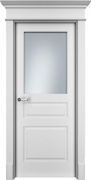 Дверь Офрам ПРИМА-3 со стеклом, эмаль белая