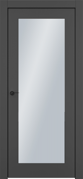 Дверь Офрам КЛАССИКА со стеклом, эмаль черная