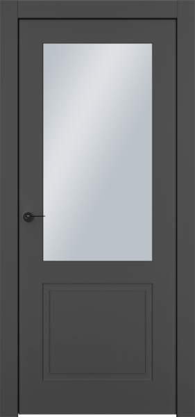 Дверь Офрам КЛАССИКА-2 со стеклом, эмаль черная
